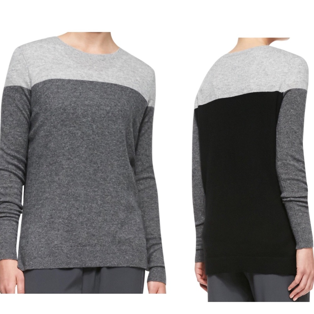 VINCE COLOR BLOCK 100% CASHMERE SWEATER SIZE SMALL